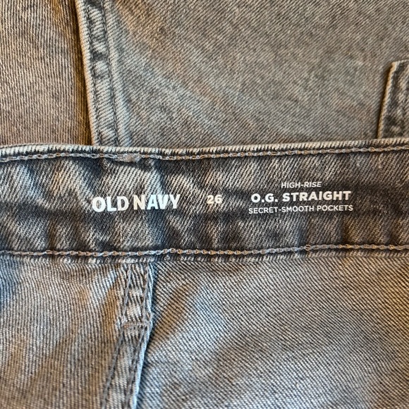 Old Navy OG Straight Jean Shorts Plus Size 26 High Rise Vintage Wash NWT - Picture 10 of 10